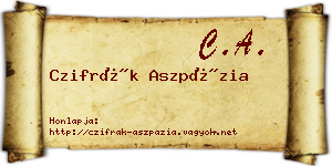 Czifrák Aszpázia névjegykártya